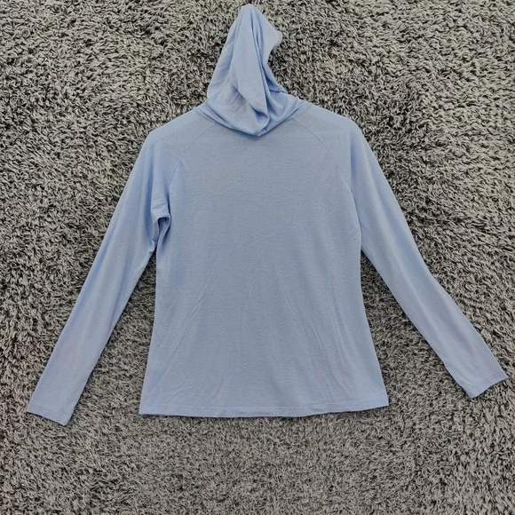 Free Fly Women Bamboo Lightweight Hoodie II Gorp Coastal S Blue UPF 20+ Mermaid - Picture 5 of 16